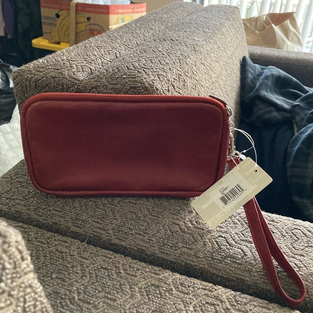 Brand New Derek Alexander Red Wristlet Pouch